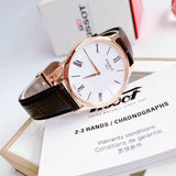 Tissot Tradition 5.5 White Dial Brown Leather Strap Watch for Men - T063.409.36.018.00 Buy Now By Tissot