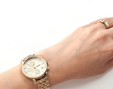 Fossil Boyfriend Chronograph Gold Dial Gold Steel Strap Watch for Women - ES2197 Buy Now By Fossil