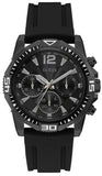 Guess Commander Black Dial Black Rubber Strap Watch for Men - GW0211G3 Buy Now By Guess