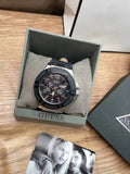 Guess Indovina Quartz Black Dial Black Leather Strap Watch For Men - W0040G9 Buy Now By Guess