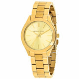 Michael Kors Mini Runway Slim Gold Dial Gold Steel Strap Watch for Women - MK3512 Buy Now By Michael Kors