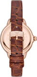 Emporio Armani Mia Quartz Silver Dial Brown Leather Strap Watch For Women - AR11525 Buy Now By Emporio Armani
