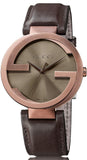 Gucci Interlocking Brown Dial Brown Leather Strap Watch For Women - YA133309 Buy Now By Gucci