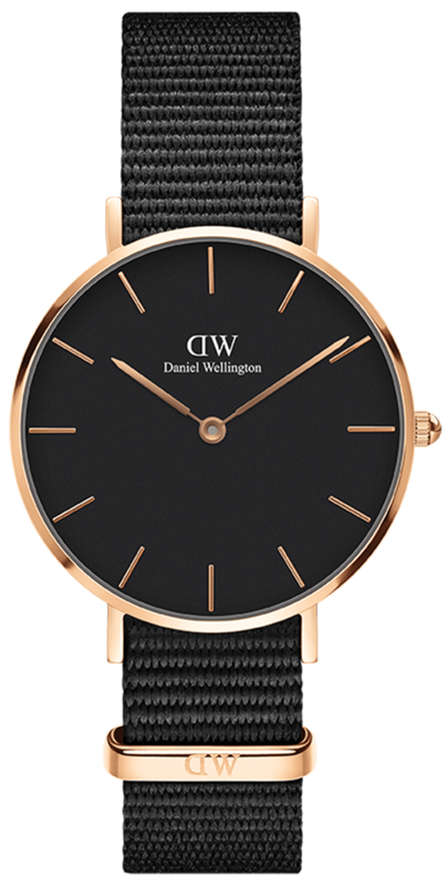 Daniel Wellington Classic Bayswater Black Dial Black NATO Strap Watch For Women - DW00100281 Buy Now By Daniel Wellington