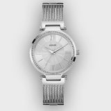 Guess Soho Silver DIal Stainless Steel Mesh Bracelet Watch For Women - W0638L1 Buy Now By Guess