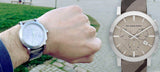 Burberry The City Smoke Dial Checked Brown Leather Strap Watch for Men - BU9358 Buy Now By Burberry