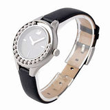 Swarovski Lovely Crystals Mother of Pearl Black Dial Black Leather Strap Watch for Women - 5242898 Buy Now By Swarovski
