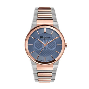 Salvatore Ferragamo Sapphire Blue Dial Two Tone Steel Strap Watch for Men - SFHP007-20 Buy Now By Salvatore Ferragamo