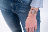 Guess Iconic Diamonds Rose Gold Dial Rose Gold Mesh Bracelet Watch For Women - GW0477L3 Buy Now By Guess