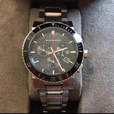 Burberry The City Black Dial Silver Steel Strap Watch for Men - BU9380 Buy Now By Burberry
