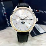 Tommy Hilfiger Oliver Analog Silver Dial Black Leather Strap Watch for Men - 1791305 Buy Now By Tommy Hilfiger