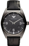 Emporio Armani Franco Black Dial Black Leather Strap Watch For Men - AR0368 Buy Now By Emporio Armani