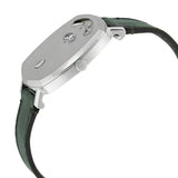 Gucci Grip Quartz Silver Dial Green Leather Strap Unisex Watch - YA157406 Buy Now By Gucci