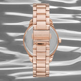 Michael Kors Layton Three Hand Pink Dial Rose Gold Steel Strap Watch For Women - MK6848 Buy Now By Michael Kors
