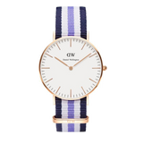 Daniel Wellington Classic Trinity White Dial Three Tone Nylon Strap Watch For Women - 0509DW Buy Now By Daniel Wellington