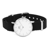 Daniel Wellington Classic Petite Cornwall White Dial Black Nylon Strap Watch For Women - DW00100252 Buy Now By Daniel Wellington