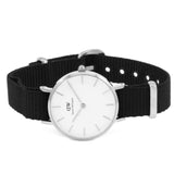 Daniel Wellington Classic Petite Cornwall White Dial Black Nylon Strap Watch For Women - DW00100252 Buy Now By Daniel Wellington