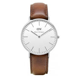 Daniel Wellington St Mawes White Dial Brown Leather Strap Watch For Men - DW00100052 Buy Now By Daniel Wellington