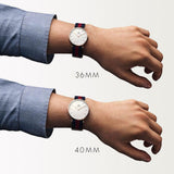 Daniel Wellington Classic Oxford White Dial Two Tone NATO Strap Watch For Men - DW00100001 Buy Now By Daniel Wellington