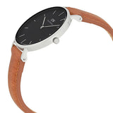 Daniel Wellington Petite Sterling Black Dial Brown Leather Strap Watch For Women - DW00100178 Buy Now By Daniel Wellington
