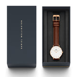 Daniel Wellington Petite St Mawes White Dial Brown Leather Strap Watch For Women - DW00100175 Buy Now By Daniel Wellington