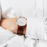 Daniel Wellington Classic St Mawes White Dial Brown Leather Strap Watch For Men - DW00100006 Buy Now By Daniel Wellington