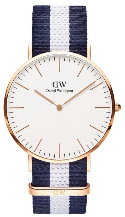 Daniel Wellington Classic Glasgow White Dial Two Tone NATO Strap Watch for Men - DW00100004 Buy Now By Daniel Wellington