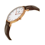 Daniel Wellington Classic York White Dial Brown Leather Strap Watch For Women - DW00100038 Buy Now By Daniel Wellington