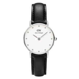 Daniel Wellington Classy Sheffield White Dial Black Leather Strap Watch For Women - DW00100068 Buy Now By Daniel Wellington