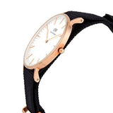 Daniel Wellington Classic Cornwall White Dial Black Nylon Strap Watch For Women - DW00100259 Buy Now By Daniel Wellington