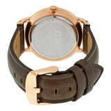 Daniel Wellington Dapper Bristol White Dial Brown Leather Strap Watch For Women - DW00100094 Buy Now By Daniel Wellington