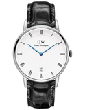Daniel Wellington Dapper Reading Quartz White Dial Black Leather Strap Watch For Women - DW00100117 Buy Now By Daniel Wellington