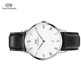 Daniel Wellington Dapper Sheffield White Dial Black Leather Strap Watch For Men - DW00100088 Buy Now By Daniel Wellington