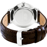 Daniel Wellington Dapper York Quartz White Dial Dark Brown Leather Strap Watch For Women - DW00100097 Buy Now By Daniel Wellington
