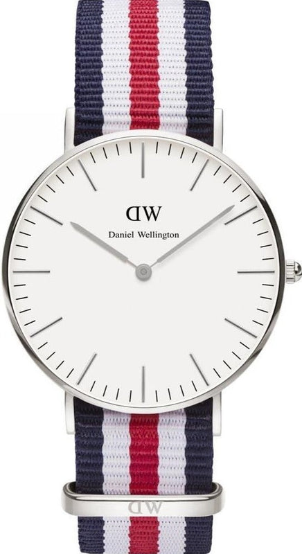 Daniel Wellington Classic Canterbury White Dial Two Tone NATO Strap Watch For Women - DW00100051 Buy Now By Daniel Wellington