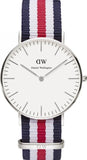 Daniel Wellington Classic Canterbury White Dial Two Tone NATO Strap Watch For Women - DW00100051