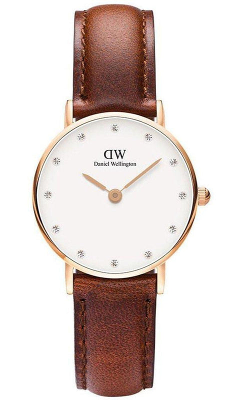 Daniel Wellington Classy St Mawes White Dial Brown Leather Strap Watch For Women - DW00100059 Buy Now By Daniel Wellington