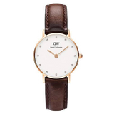 Daniel Wellington Classy Bristol White Dial Brown Leather Strap Watch For Women - DW00100062 Buy Now By Daniel Wellington