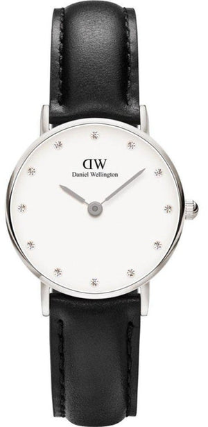 Daniel Wellington Classy Sheffield White Dial Black Leather Strap Watch For Women - DW00100068 Buy Now By Daniel Wellington