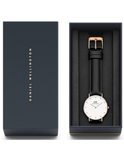 Daniel Wellington Classic Petite Sheffield White Dial Black Leather Strap Watch For Women - DW00100230 Buy Now By Daniel Wellington