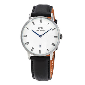Daniel Wellington Dapper Sheffield White Dial Black Leather Strap Watch For Men - DW00100088 Buy Now By Daniel Wellington