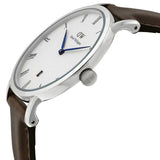 Daniel Wellington Dapper Bristol White Dial Brown Leather Strap Watch For Women - DW00100090 Buy Now By Daniel Wellington