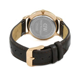 Daniel Wellington Dapper York White Dial Brown Leather Strap Watch For Women - DW00100093 Buy Now By Daniel Wellington