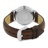Daniel Wellington Dapper Bristol White Dial Brown Leather Strap Watch For Women - DW00100098 Buy Now By Daniel Wellington