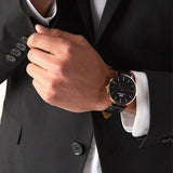 Daniel Wellington Classic Sheffield Black Dial Black Leather Strap Watch For Men - DW00100127 Buy Now By Daniel Wellington