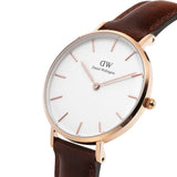 Daniel Wellington Petite St Mawes White Dial Brown Leather Strap Watch For Women - DW00100175 Buy Now By Daniel Wellington
