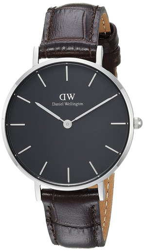 Daniel Wellington Classic Petite York Black Dial Brown Leather Strap Watch For Women - DW00100182 Buy Now By Daniel Wellington