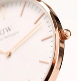 Daniel Wellington Classic Roselyn White Dial Maroon Nylon Strap Watch For Women - DW00100267 Buy Now By Daniel Wellington