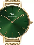 Daniel Wellington Petite Emerald Green Dial Gold Mesh Strap Watch For Women - DW00100479 Buy Now By Daniel Wellington