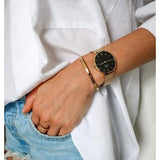 Daniel Wellington Petite Evergold Black Dial Gold Mesh Strap Watch For Women - DW00100345 Buy Now By Daniel Wellington